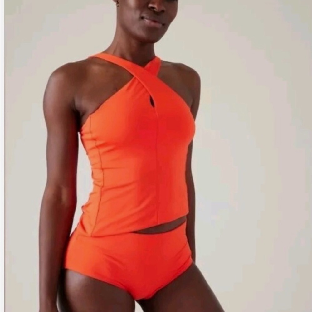 New - Athleta Crossed Tankini swimwear beach bikini top summer bright